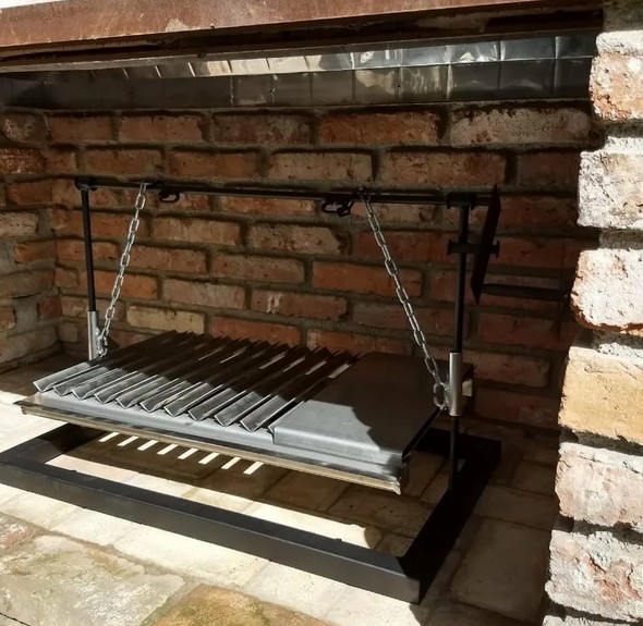 parrilla argentina acero inoxidable para carbon 1